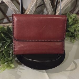 Vintage Rolfs Genuine Leather Burgundy ID Wallet Photo Organizer 1993